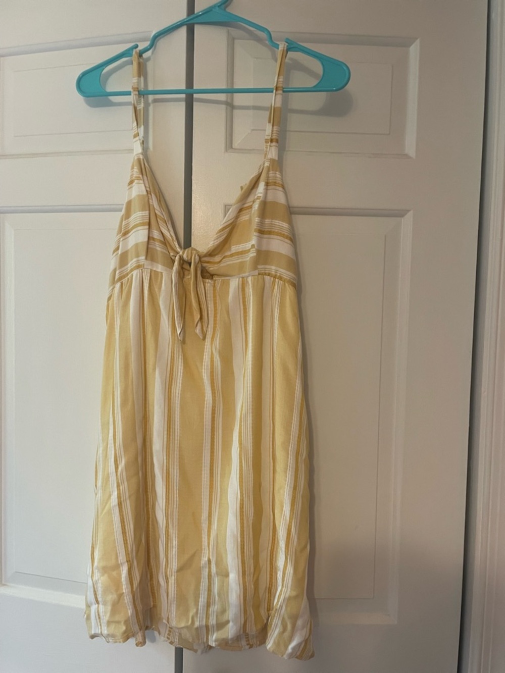 Tilly's Yellow and White Striped Mini Dress
